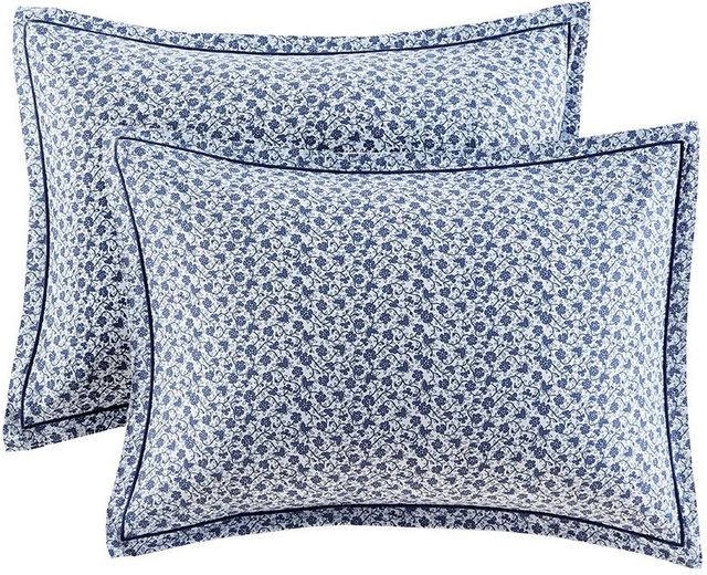 Olliix by Urban Habitat 7 Piece Blue Full/Queen Maggie Reversible Cotton Duvet Cover Set-3
