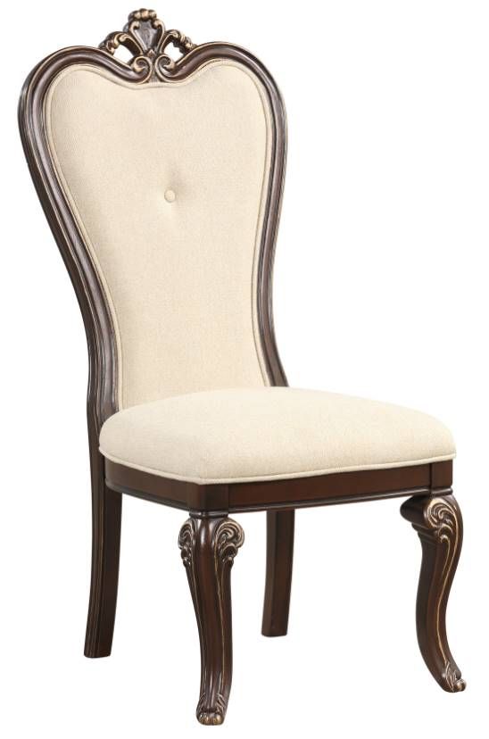 New Classic® Home Furnishings Montecito Beige/Cherry Diing Side Chair-0