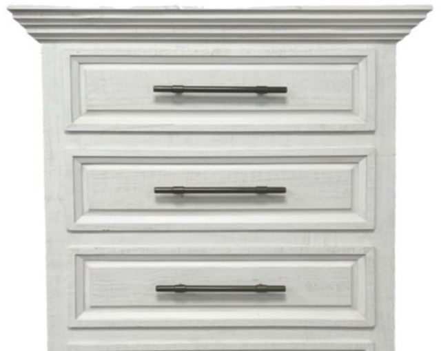 Million Dollar Rustic Coliseo Frosted White/Gold Chest with Hardware-1