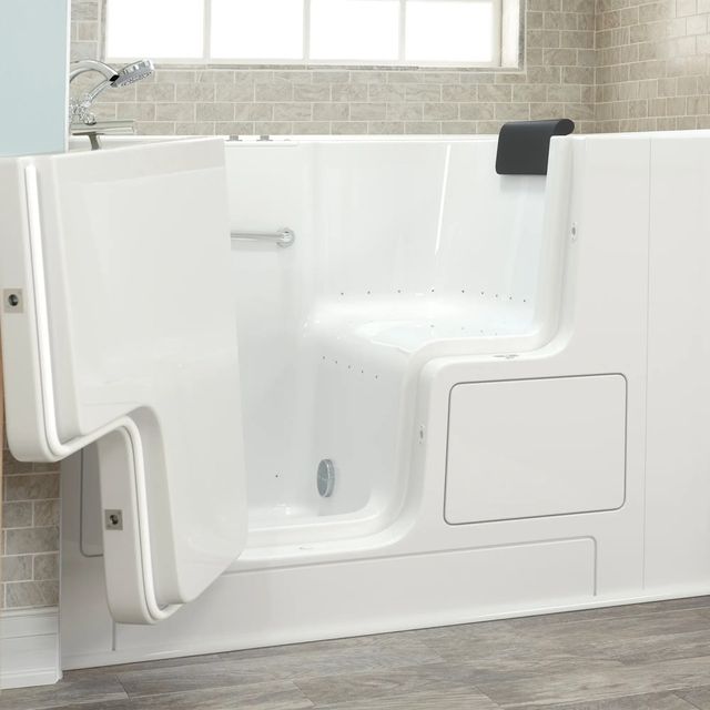 American Standard Gelcoat Premium Series White 32" x 52" Walk-In Tub with Air Spa System - Left-Hand Drain with Faucet-4