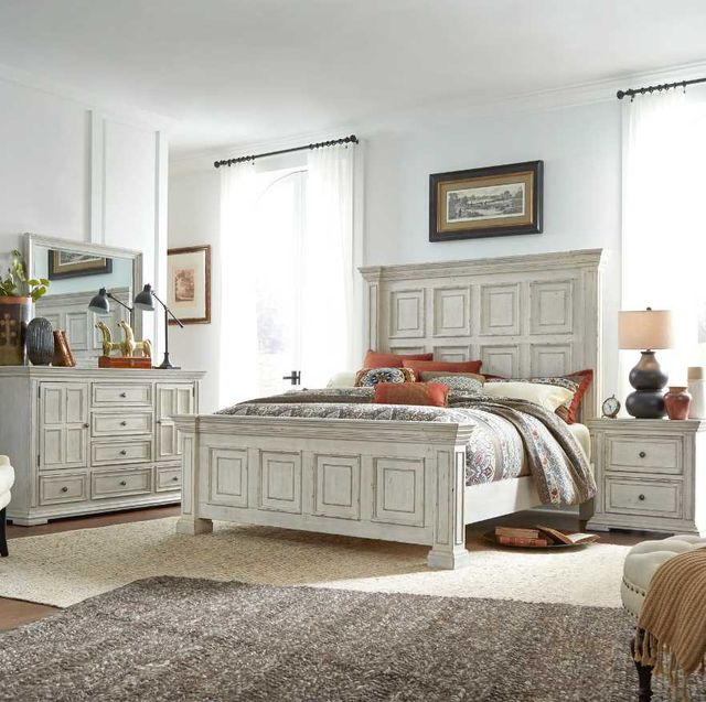 Liberty Furniture Big Valley 4-Piece Whitestone Queen Bedroom Set-1