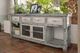 International Furniture Direct Aruba Sky Blue/White TV Stand-2