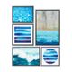Olliix by Madison Park Water Tide 5 Pieces Blue Gallery Art Set-0