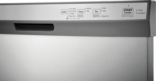 Frigidaire® 24" Stainless Steel Front Control Built In Dishwasher-3