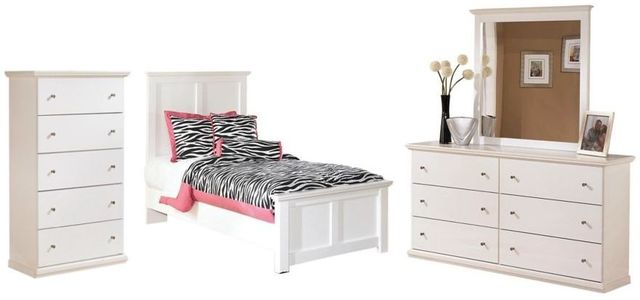 Signature Design by Ashley® Bostwick Shoals 4-Piece White Twin Youth Panel Bed Set-0