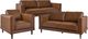 Elements International Hampton 3-Piece Fiero Tan Living Room Stationary Seating Set-0