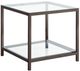 Coaster® Trini 2-Piece Tempered Glass Top Occasional Table with Black Nickel Base Set-1