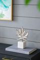 A & B Home Silver/White Leaf-4