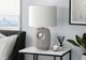 Monarch Specialties Inc. Grey Ceramic Table Lamp with Ivory Shade-2