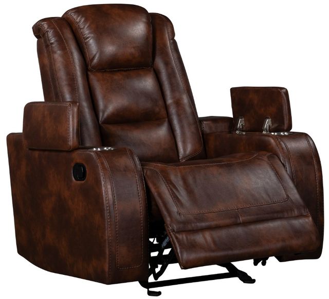 New Classic® Home Furnishings Chester Brown Manual Glider Recliner-3