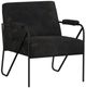 International Furniture Direct Lotus Black/Blacksmithing Matte Black Arm Chair-0