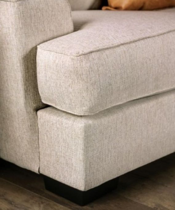 Furniture of America® New Meadows Caramel/Sand Loveseat-3