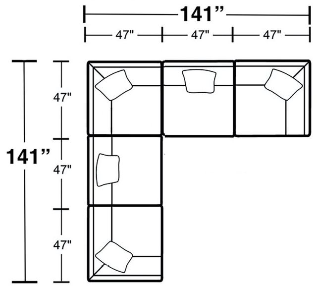 Jackson Furniture Posh 5-Piece Porcelain Modular Sectional-2