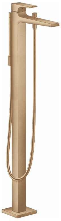 Hansgrohe Metropol Brushed Bronze Freestanding Tub Filler Trim with Lever Handle and Handshower-0