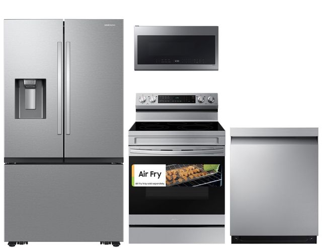 Samsung 4 Piece Fingerprint Resistant Stainless Steel Kitchen Package-0
