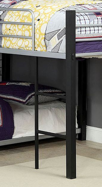 Furniture of America® Aubrey Black/Gray Twin/Twin Triple Bunk Bed-3