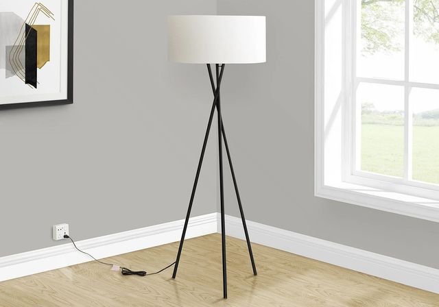 Monarch Specialties Inc. Black Floor Lamp with Tripod-2