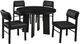 Coaster® Strouse 5-Piece Black Dining Table Set-0