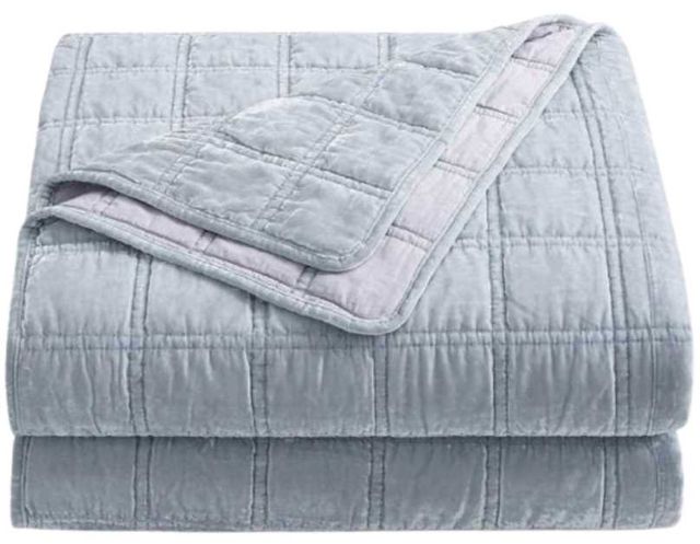 HiEnd Accents Stella 3-Piece Icy Blue King Bedding Bundle-2