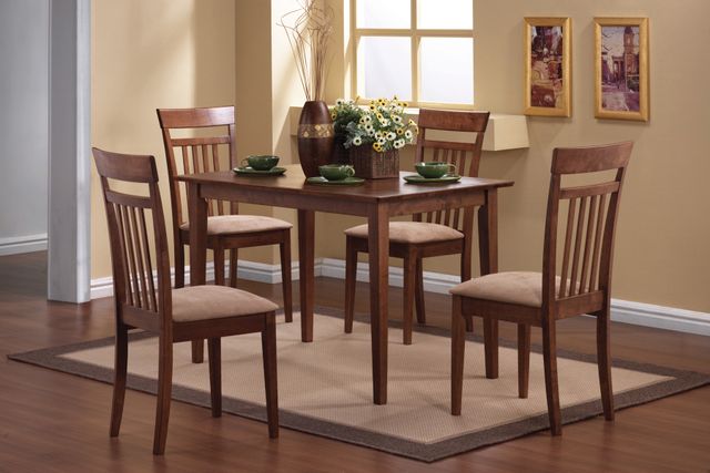 Coaster® Robles 5-Piece Chestnut/Tan Dining Set-1