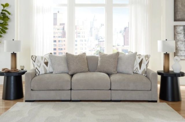 Benchcraft® Aslan Court 3-Piece Pebble Small Spaced Sectional -1