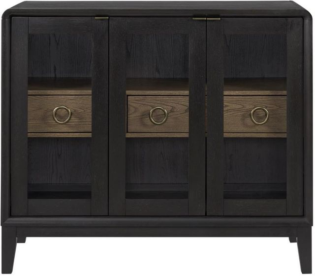 Bernards Elure Peppercorn Glass Door Server-1