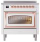 Ilve® Nostalgie II Noblesse 36'' Custom RAL Color Pro Style Induction Range with Copper Trim-1