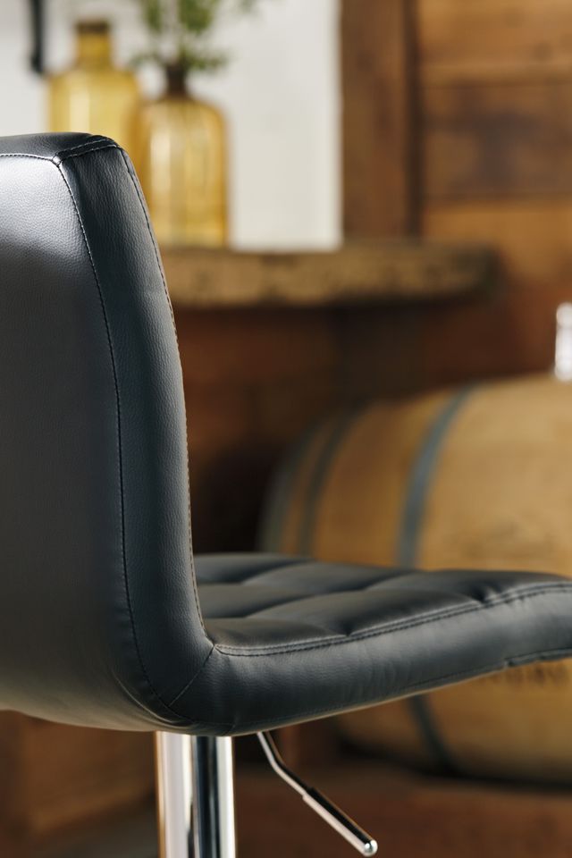Signature Design by Ashley® Bellatier Black/Chrome Swivel Bar Stool-2