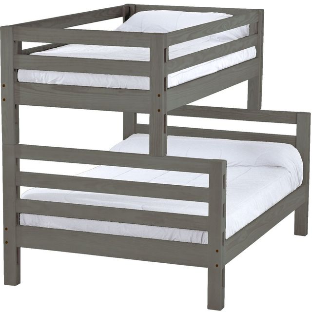Crate Designs™ Furniture Graphite Twin/Full Tall Ladder End Bunk Bed-0