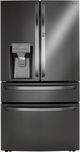 LG 36 in. 29.5 Cu. Ft. PrintProof™ Black Stainless Steel Smart Wi-Fi Enabled French Door Refrigerator with CraftIce™-0