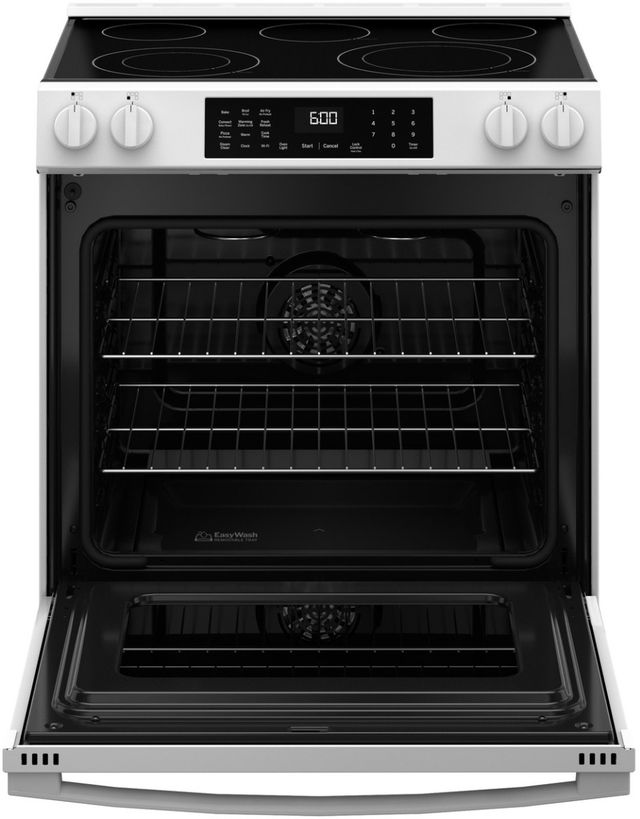 GE® 600 Series 30" White Slide-In Electric Range-2