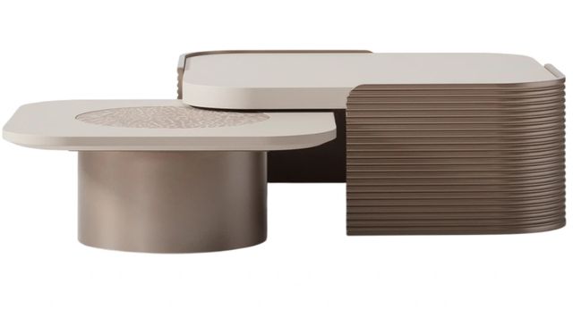 Michael Amini® Mod Dream Rich Champagne Tall Cocktail Table-3