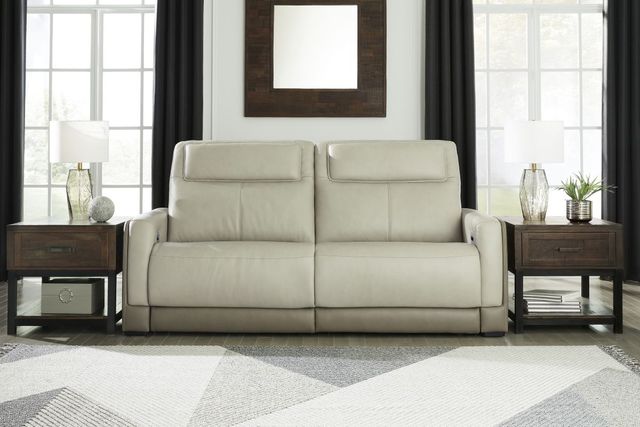 Signature Design by Ashley® Battleville Almond Power Reclining Sofa with Adjustable Headrest-9