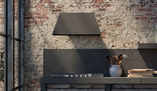 Faber Chloe 36" Painted Black Wall Mounted Range Hood-3
