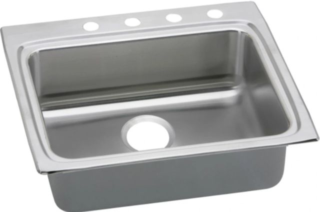 Elkay Lustertone® Classic Lustrous Satin 25" x 22" x 6-1/2" 2-Hole Single Bowl Drop-In ADA Sink with Quick Clip-0