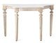 A & B Home Adela White Marble Top Console Table with Brown Mango Legs -0