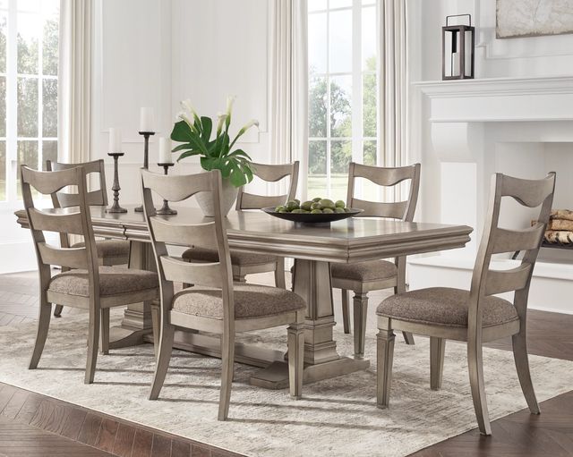 Signature Design by Ashley® Lexorne 7-Piece Gray Dining Table Set-3