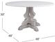 Bassett Mirror Delaney White Dining Table with Gray Base-3