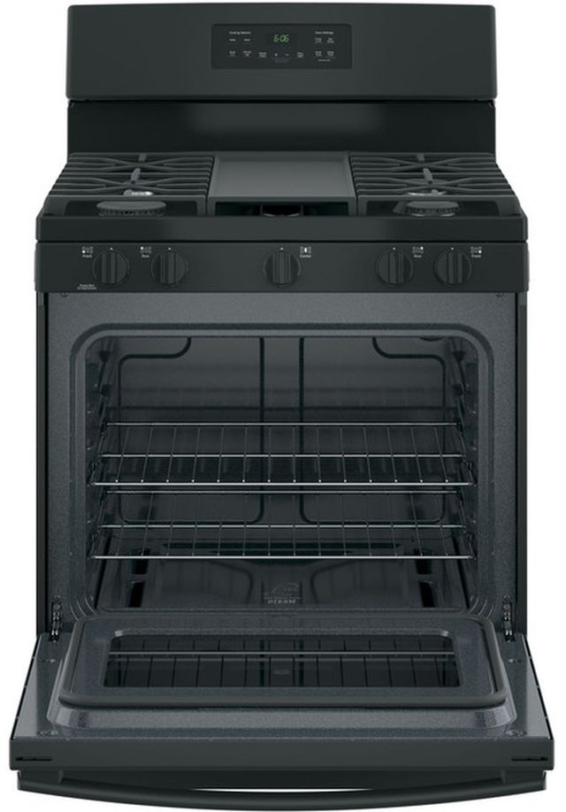 GE® 30" Black Freestanding Gas Range-1