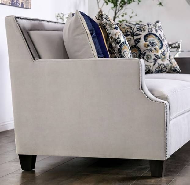 Furniture of America® Montecelio 2-Piece Light Gray/Navy Living Room Sitting Set-3