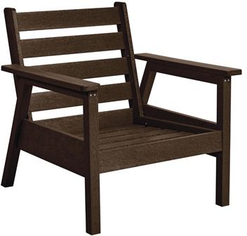 C R Plastics Tofino Chocolate Arm Chair-0