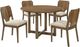 Coaster® Biltmore 5-Piece Beige/Walnut Round Dining Set-0