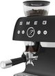 Smeg 50's Style Matt Black Espresso Machine with Grinder-4
