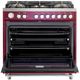 Verona® Ultima 36" Burgundy Pro Style Gas Range-4