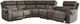 Signature Design by Ashley® Hoopster 6-Piece Gunmetal Curved Power Reclining Sectional-0