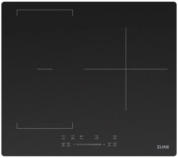 ZLINE 24" Black Induction Cooktop with Anti-Scratch Glass and 3-Elements-3
