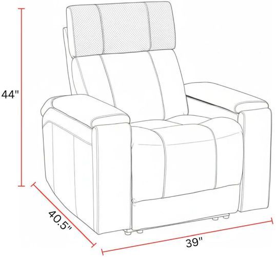 Parker House® Phoenix 5-Piece Cabot Ebony Power Reclining Theater Seating with Wedge P3-1