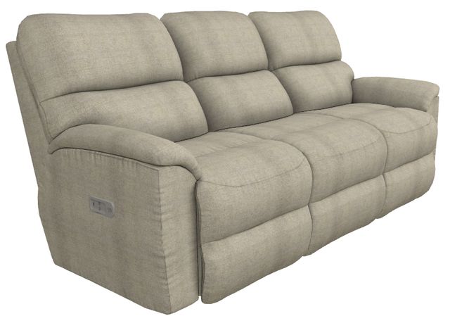 La-Z-Boy® Brooks Taupe Power Reclining Sofa with Headrest and Lumbar-0