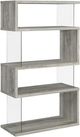 Coaster® Emelle Grey Driftwood Bookcase-0