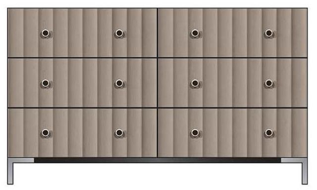 Country View Woodworking Customizable American Modern 56" 6-Drawer Dresser-0